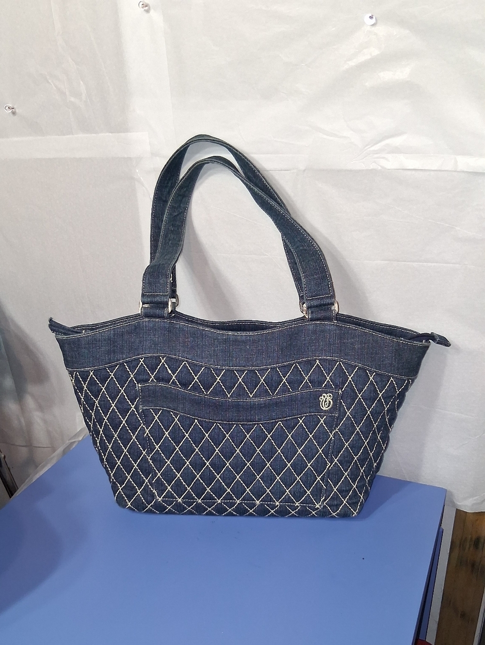 Limited Edition Vera Bradley Denim Quilted Tote- EUC